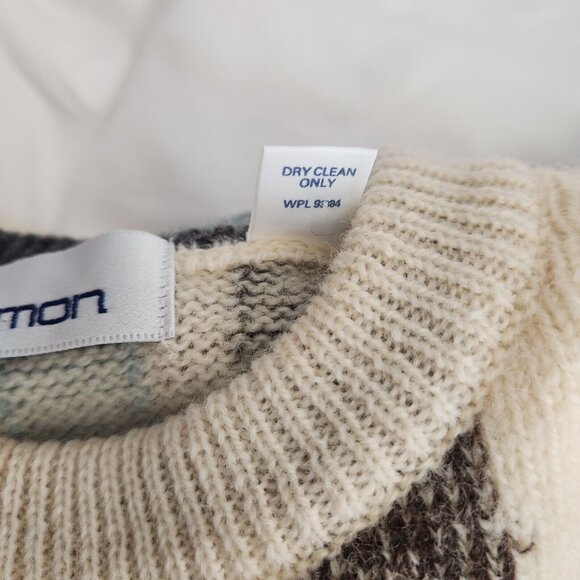 Vintage Damon 100% Pure Wool Sweater M Pullover Knit Grandpa Made in England - Picture 16 of 16